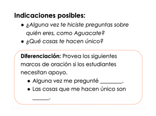 A section from the Kindergarten Léeme teacher's guide that provides teacher direction and prompts to go further with the book. All text is in Spanish.