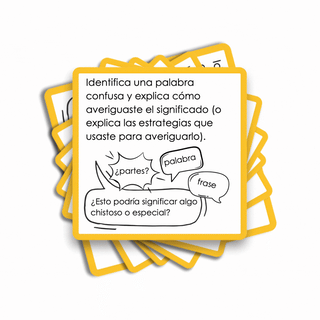Animated display of learning cards for teachers to facilitate  book clubs.