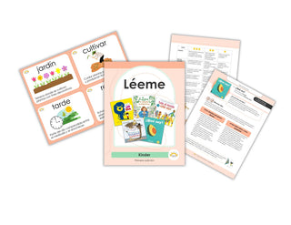 A sampling of the pages in the Kindergarten Léeme teacher's guide.