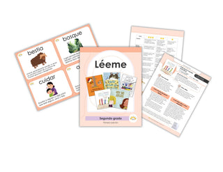 A sampling of the pages in the 2nd grade Léeme teacher's guide.