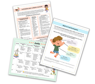Cover image of three educational worksheets to support family engagement.

